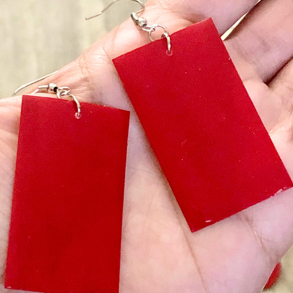 Handmade Red and Silver Earrings Set available now limited quantities available - Picture 9 of 9